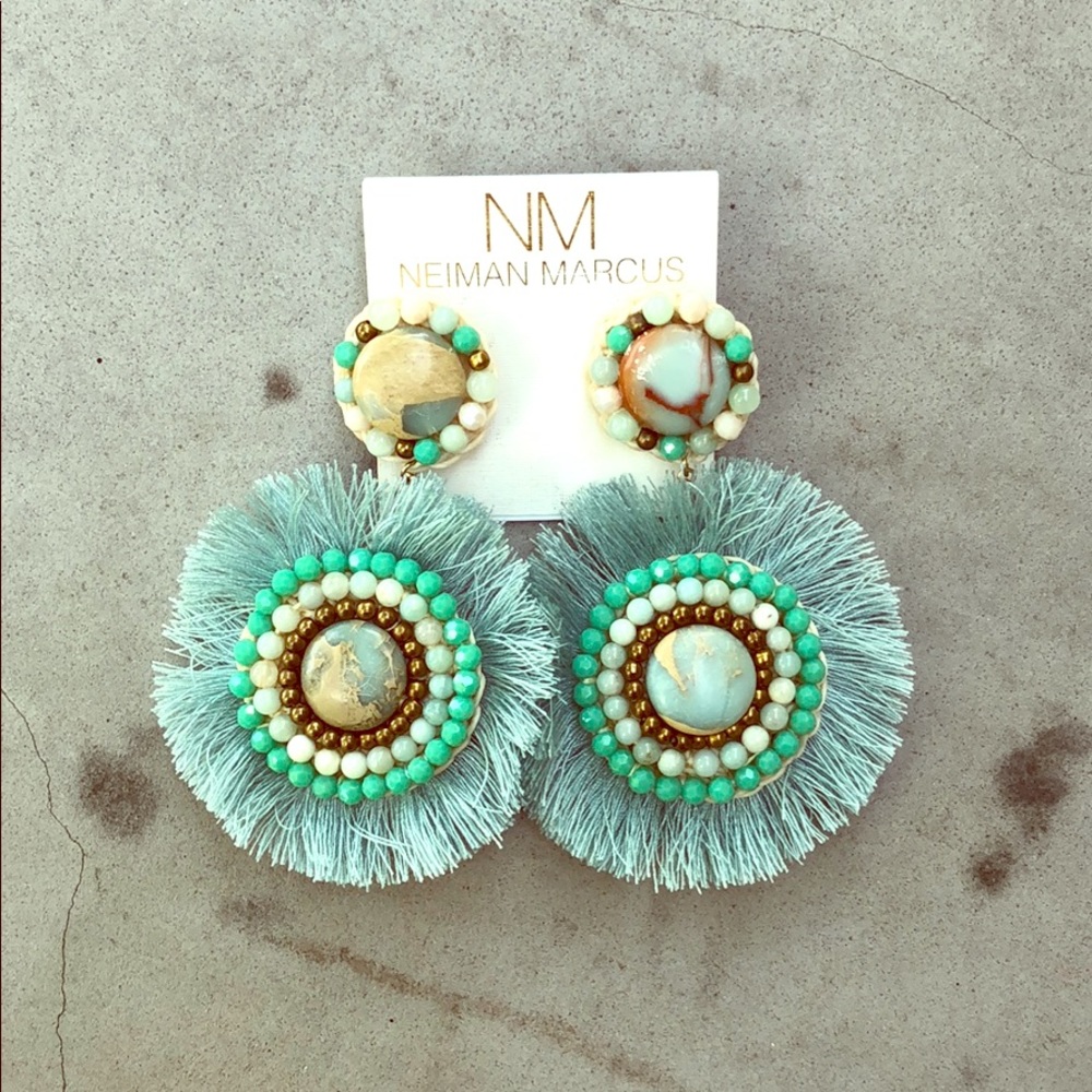 Turquoise beaded earrings!! So beautiful!!